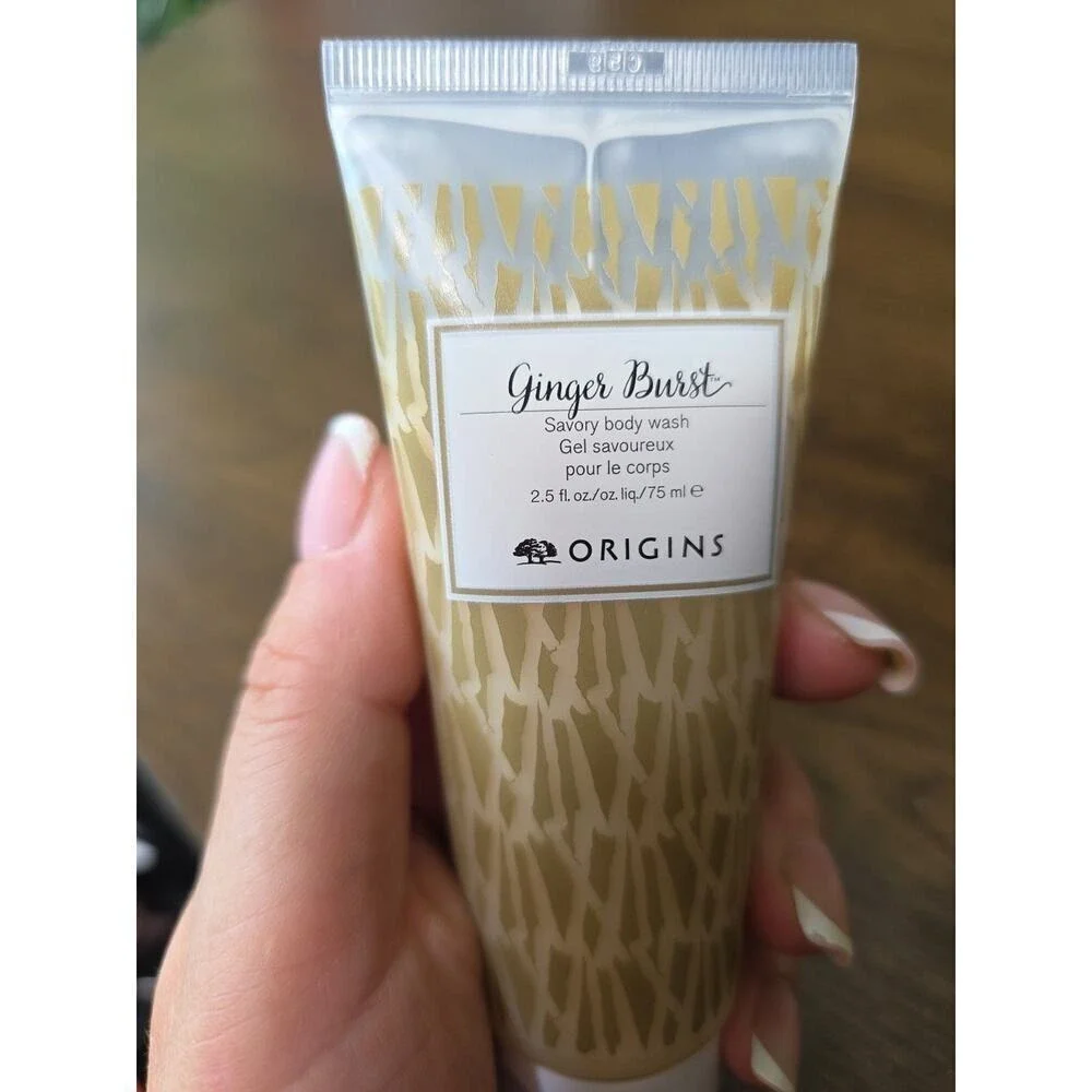 LOT OF 2 Origins Ginger Burst Savory Body Wash 2.5 oz & Marisa Odeme Shea Butter